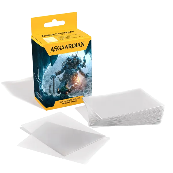 Asgaardian Sleeves | Frosted Clear | 104 Standard Sleeves