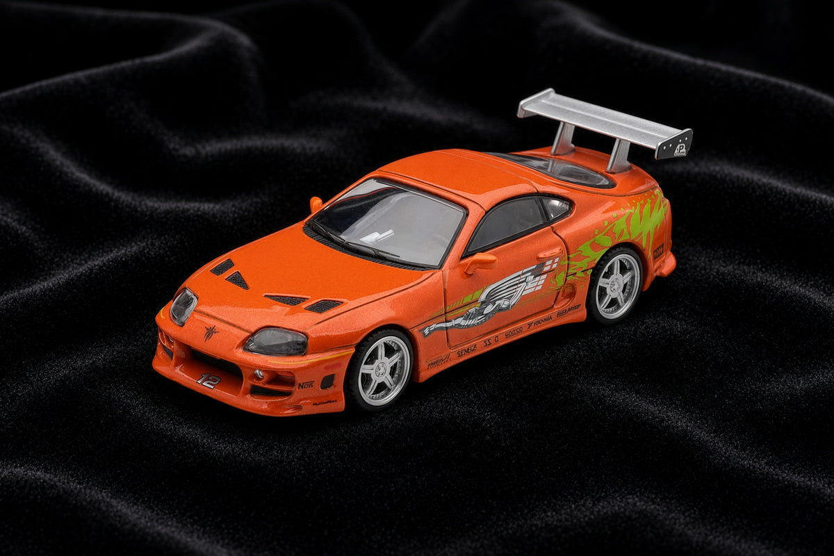 Mini GT – Toyota Supra MKIV 1995 – Brian's Fast & Furious Edition – Orange (1:64)