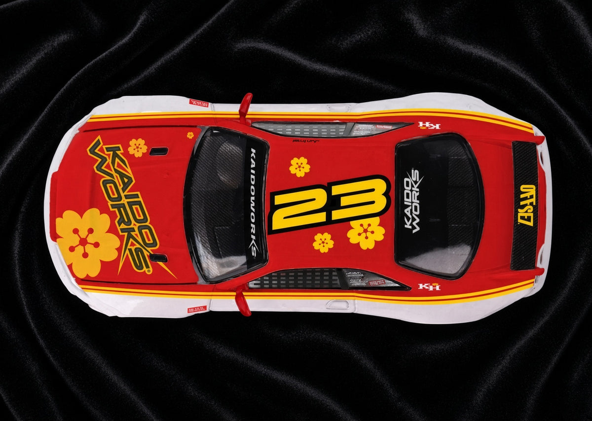Mini GT - Nissan Skyline GTR (R33) Kaido Stock Car V1 1995 - White Red (1:64)