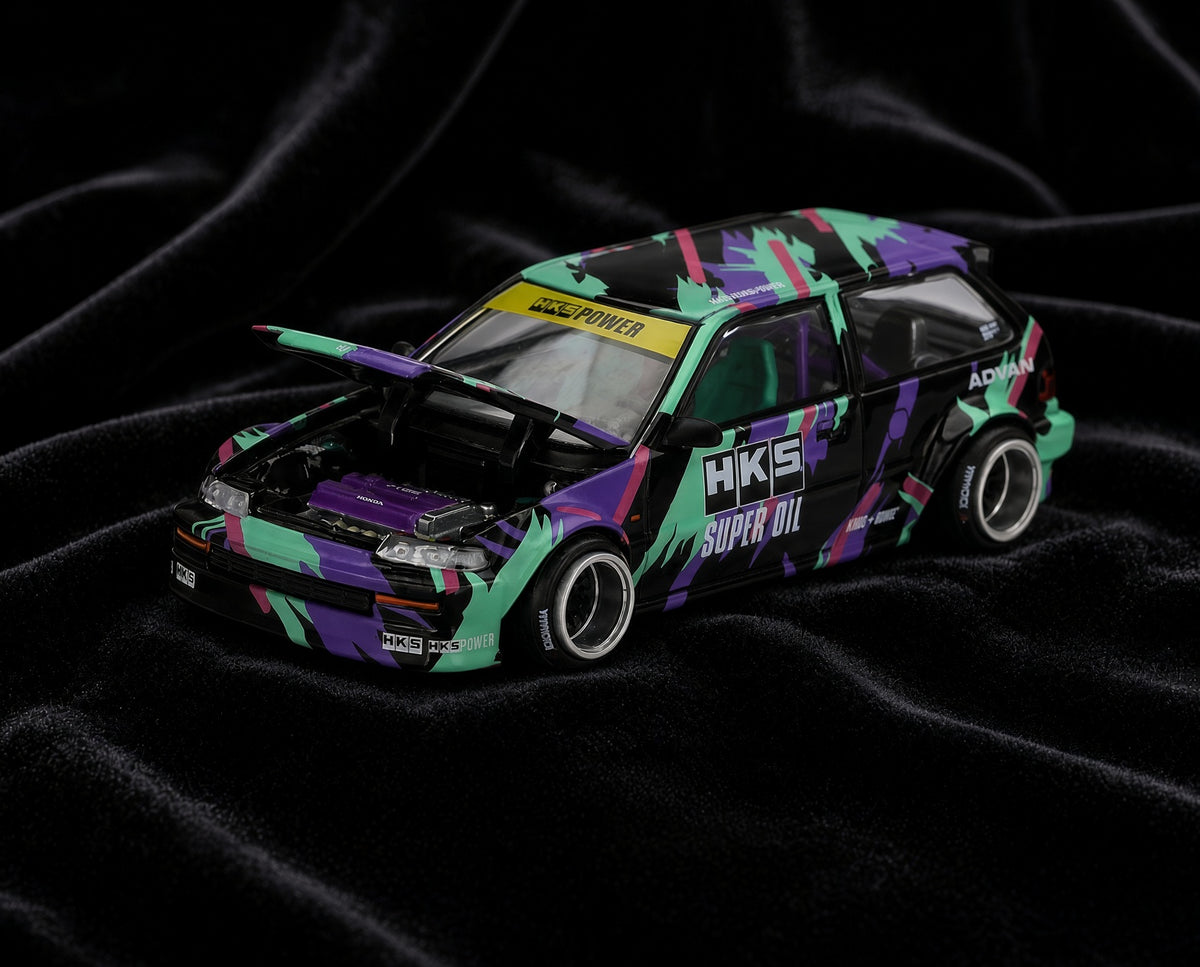 Mini-GT - Honda Civic EF Kaido Works HKS 1987 (1:64)