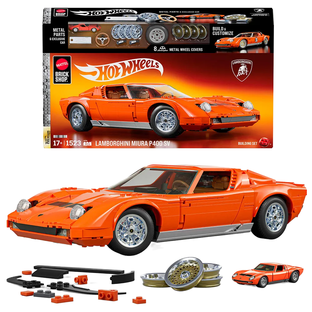 Mattel Brick Shop - Hot Wheels Premium Series – ’71 Lamborghini Miura P400 Sv (1:12)