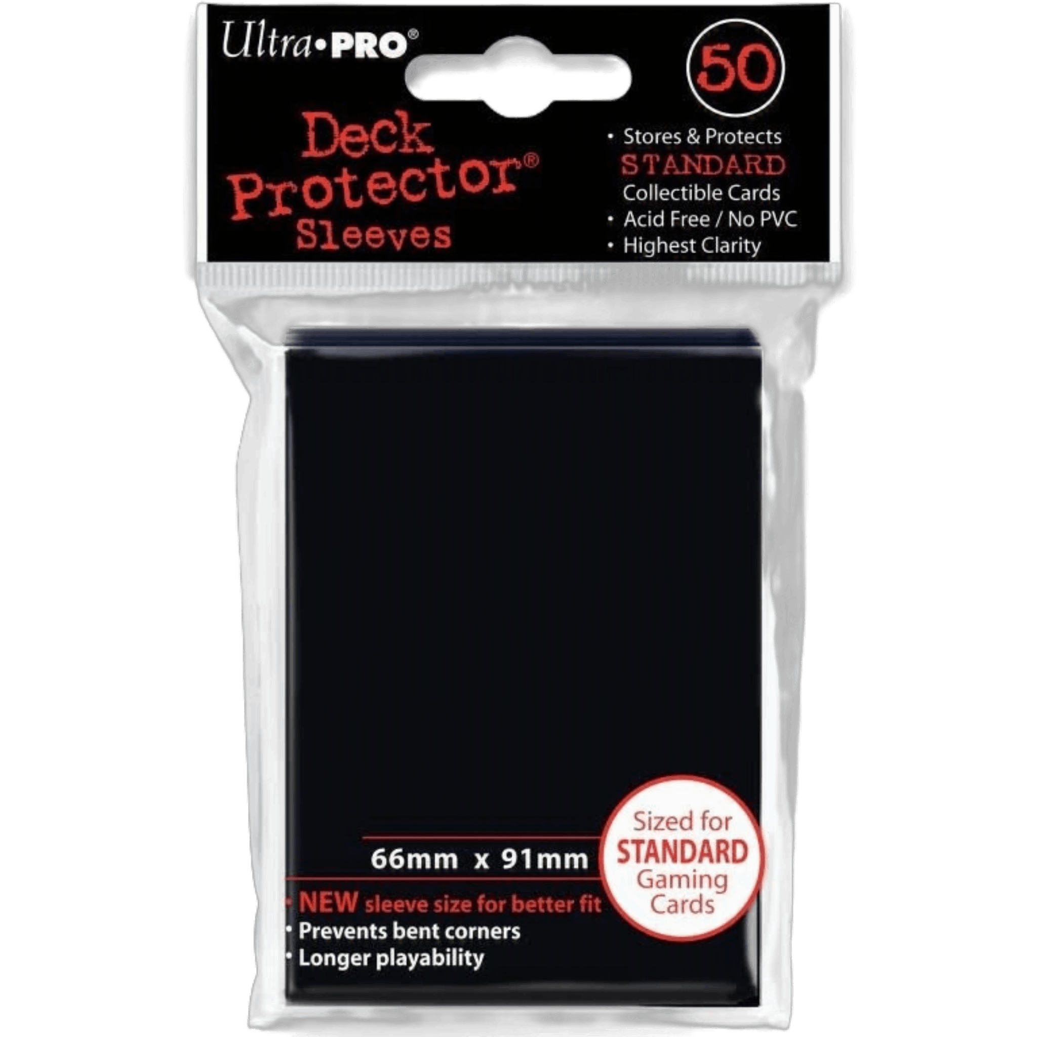 UltraPro Deck Protector - Standard Black - 50 Stück