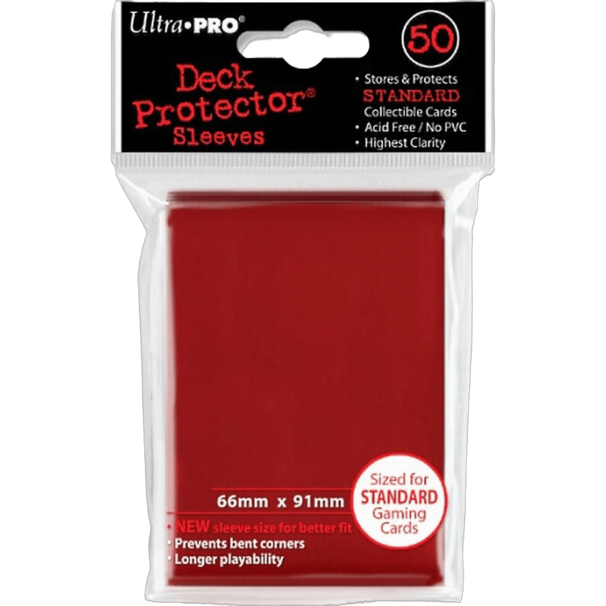 UltraPro Deck Protector - Standard Red - 50 Stück